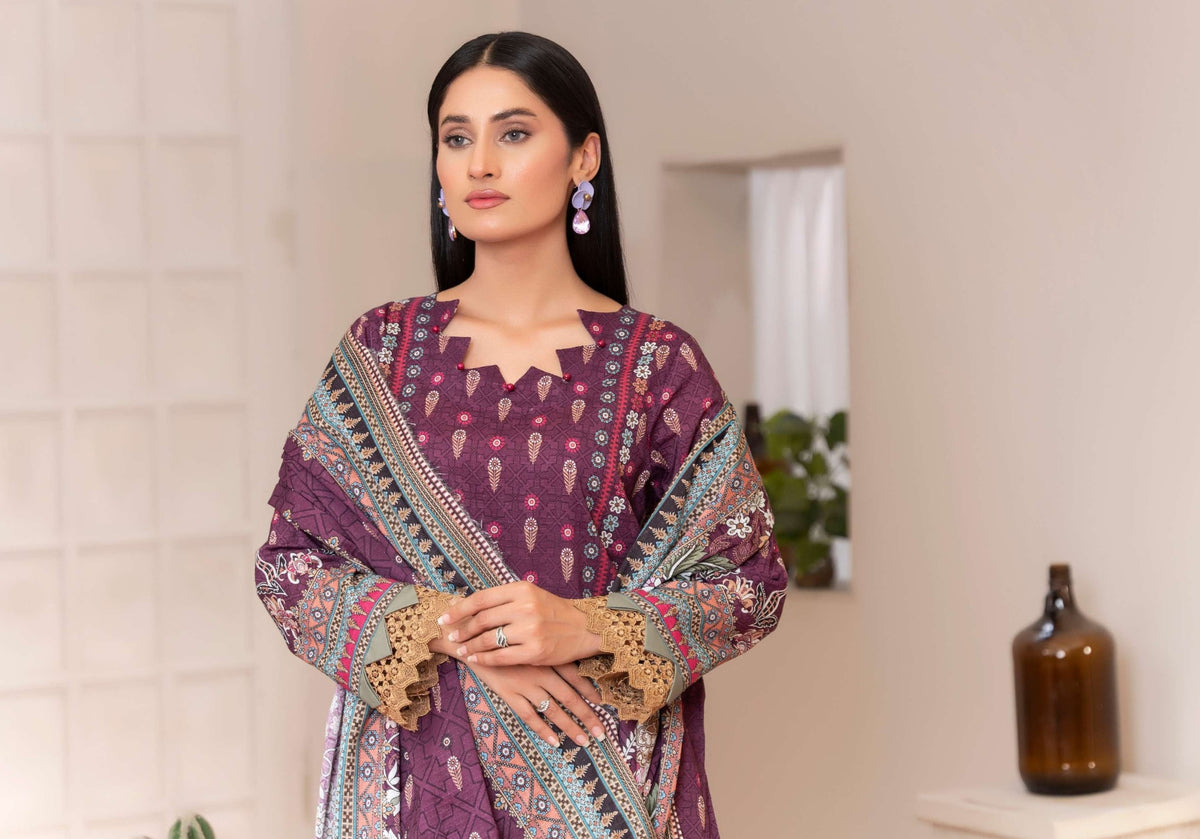 JN 05 - 3 Piece Unstitched Lawn Suit