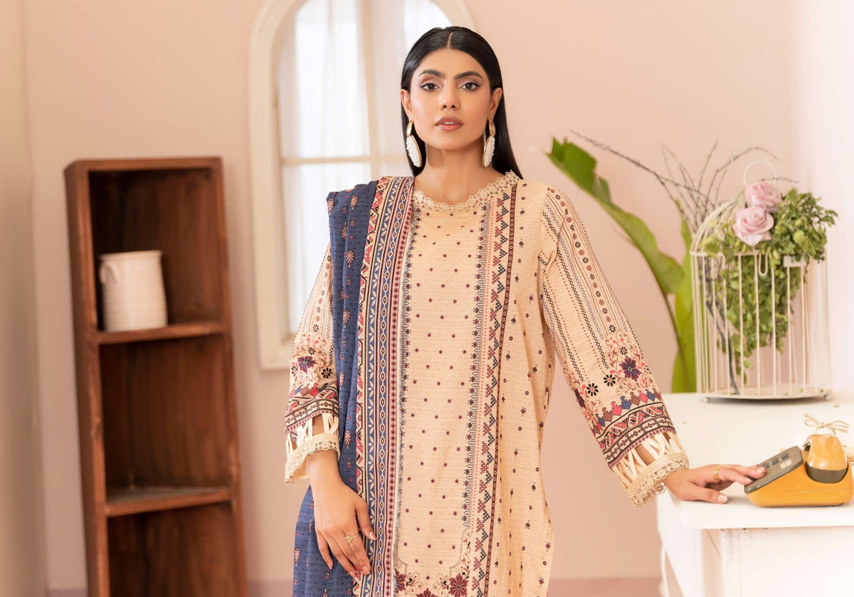 JN 08 - 3 Piece Unstitched Lawn Suit